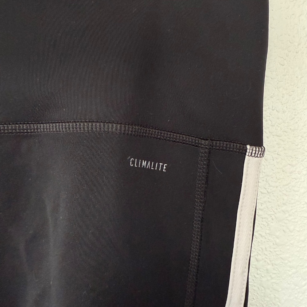 Adidas Women’s Pull On Classic Black+White Leggings Athletic Joggers size Large - Picture 6 of 7